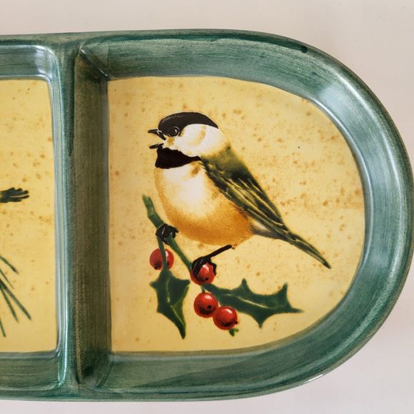 Lenox Winter Greetings Tray 3 Part Relish Dinnerware Catherine McClung Holiday - Picture 4 of 12